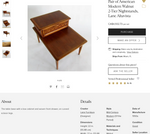 REFINISHED MCM Walnut Two Tier End Table with Drawer by Lane Altavista, PERFECT 7