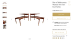 REFINISHED MCM Walnut Two Tier / Step End Table, PERFECT 11