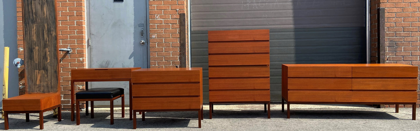 REFINISHED Mid Century Modern Teak Dresser & Tallboy by Reff/ Knoll, PERFECT