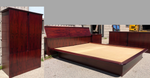 SUPER SALE***RESTORED MCM Rosewood Bedroom set: 2 dressers, platform bed Queen,  2 nightstands, Mint 1