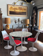 Authentic Knoll E. Saarinen marble tulip dining table round 42