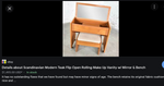 REFINISHED Mid Century Modern Teak Vanity & Ottoman by Reff/ Knoll, PERFECT 5