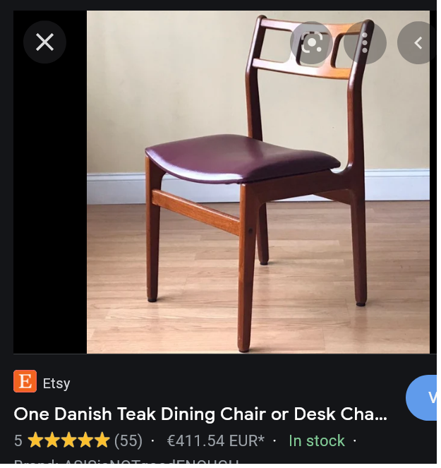 6 REFINISHED Danish Mid Century Modern Teak Chairs will be REUPHOLSTERED
