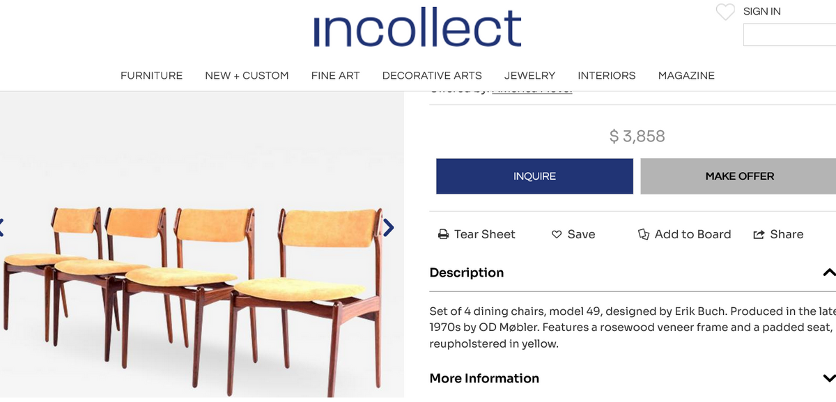 6 REFINISHED will be REUPHOLSTERED Danish Mid Century Modern E. Buch Teak Chairs, floating seats