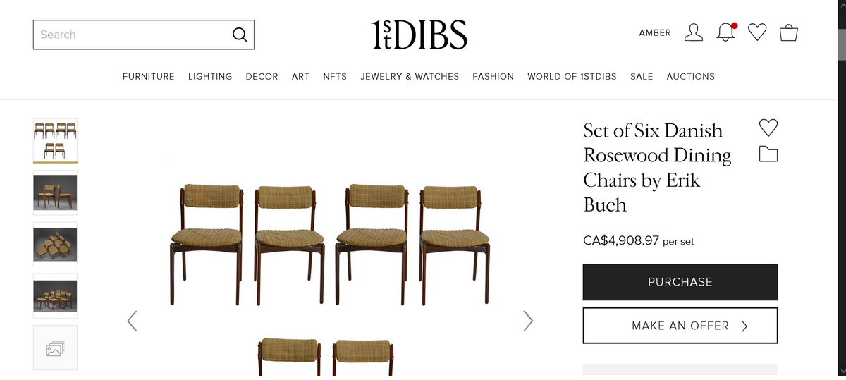 6 REFINISHED will be REUPHOLSTERED Danish Mid Century Modern E. Buch Teak Chairs, floating seats