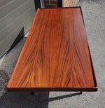 REFINISHED Danish Mid Century Modern  Selig Teak Coffee Table Large w Raised Edges 3