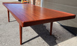 REFINISHED Danish Mid Century Modern  Selig Teak Coffee Table Large w Raised Edges 4
