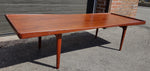 REFINISHED Danish Mid Century Modern  Selig Teak Coffee Table Large w Raised Edges 5