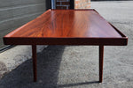 REFINISHED Danish Mid Century Modern  Selig Teak Coffee Table Large w Raised Edges 6