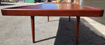 REFINISHED Danish Mid Century Modern  Selig Teak Coffee Table Large w Raised Edges 7