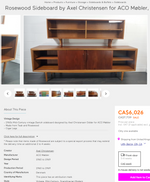 REFINISHED Danish Mid Century Modern Teak Console by Axel Christensen for ACO Møbler 71
