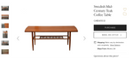REFINISHED Swedish Mid Century Modern Teak Coffee Table with Shelf by Alberts Tibro 9
