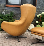 Swedish Mid Century Modern Lounge Chair & Ottoman by OVERMAN will be REUPHOLSTERED 4