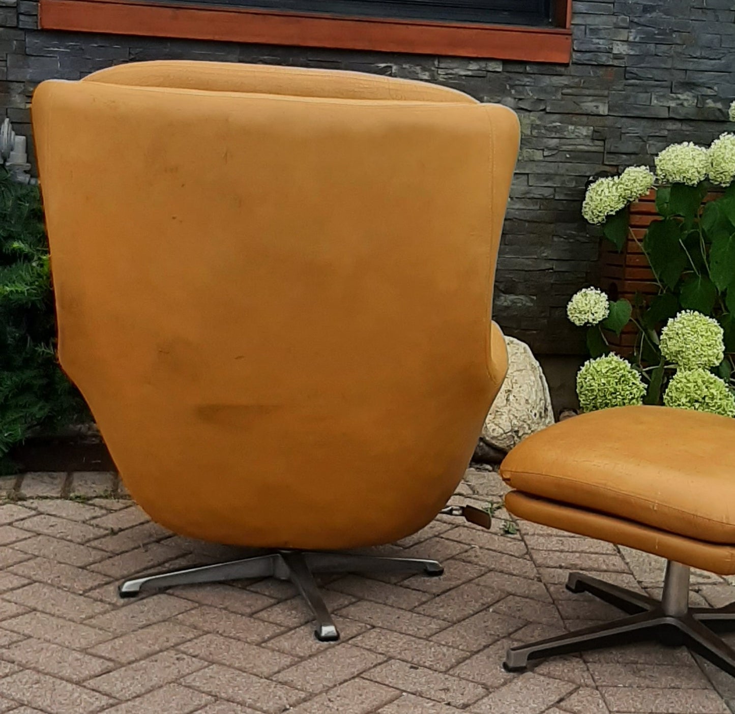 Swedish Mid Century Modern Lounge Chair & Ottoman by OVERMAN will be REUPHOLSTERED