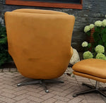Swedish Mid Century Modern Lounge Chair & Ottoman by OVERMAN will be REUPHOLSTERED 5