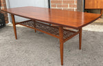 REFINISHED Swedish Mid Century Modern Teak Coffee Table with Shelf by Alberts Tibro 3