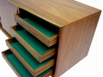 REFINISHED Danish MCM Teak Credenza Sideboard Bow Front by H.P. Hansen, 79