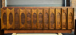 RESTORED Mid Century Modern Walnut Brutalist Set: Credenza, Armoire, 2 Nightstands 2