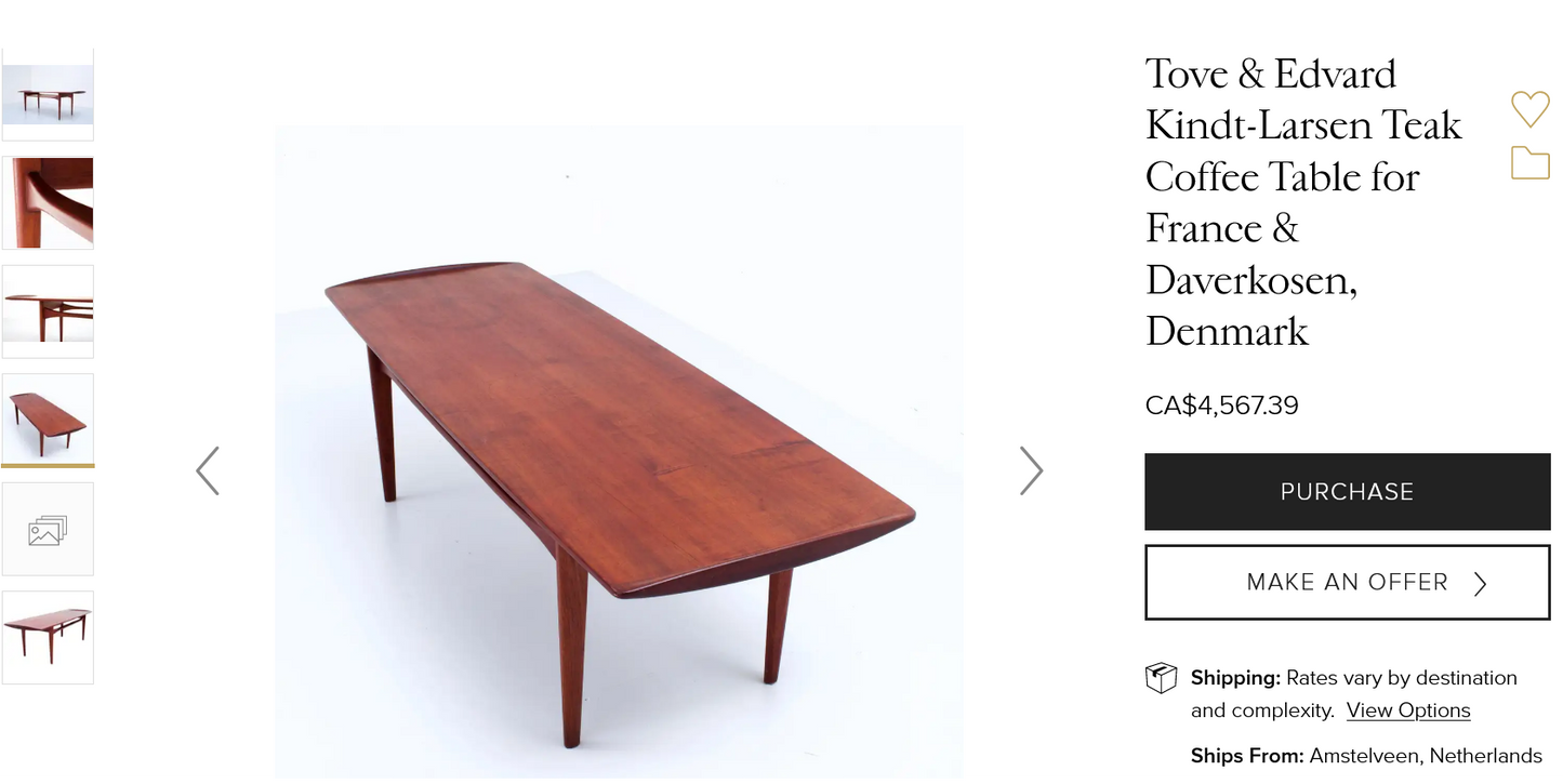 REFINISHED Mid Century Modern Solid Teak Coffee Table by France & Son, FD503, PERFECT