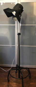 Vintage Industrial Movie Theater Photography Spot Light - iron floor lamp on wheels - Mid Century Modern Toronto 2