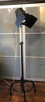 Vintage Industrial Movie Theater Photography Spot Light - iron floor lamp on wheels - Mid Century Modern Toronto 3