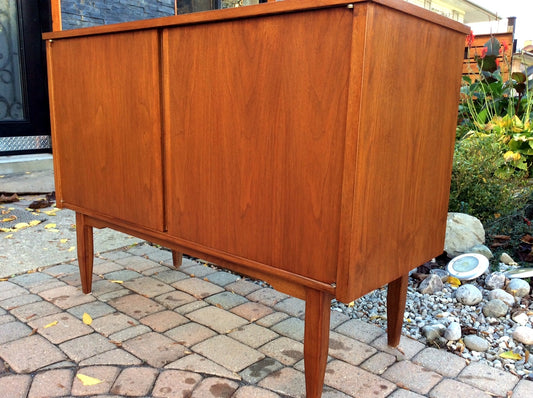 REFINISHED MCM Teak Sideboard Buffet Media TV Records Console - Mid Century Modern Toronto