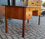 Mid Century Modern Teak Desk REFINISHED Free Standing - Mid Century Modern Toronto 6