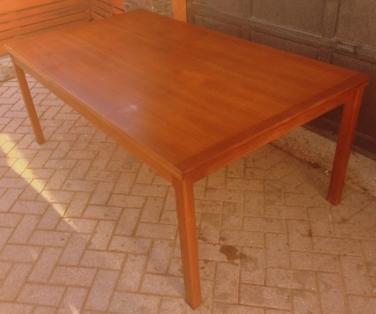 REFINISHED LARGE MCM  Teak Draw Leaf Table 6-10.5 ft - Mid Century Modern Toronto