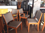 6 Danish MCM Teak Chairs REUPHOLSTERED (2 armchairs, 4 side chairs), $200 each - Mid Century Modern Toronto 1