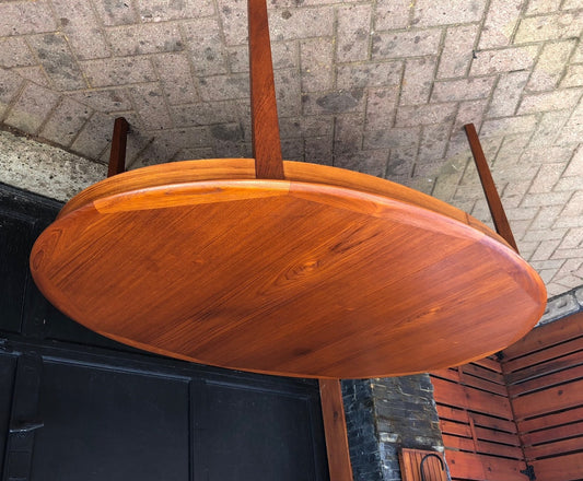 REFINISHED Danish MCM Teak Table Oval Extendable w 2 Leaves 64"-103" DYRLUND - Mid Century Modern Toronto