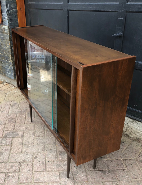 Dark Walnut MCM Display Bookcase 48" - Mid Century Modern Toronto