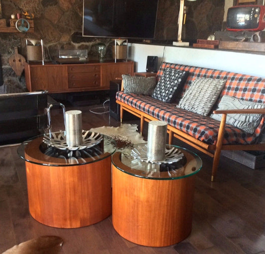 LUNAR teak accent side coffee tables by RS ASSOCIATES - Mid Century Modern Toronto