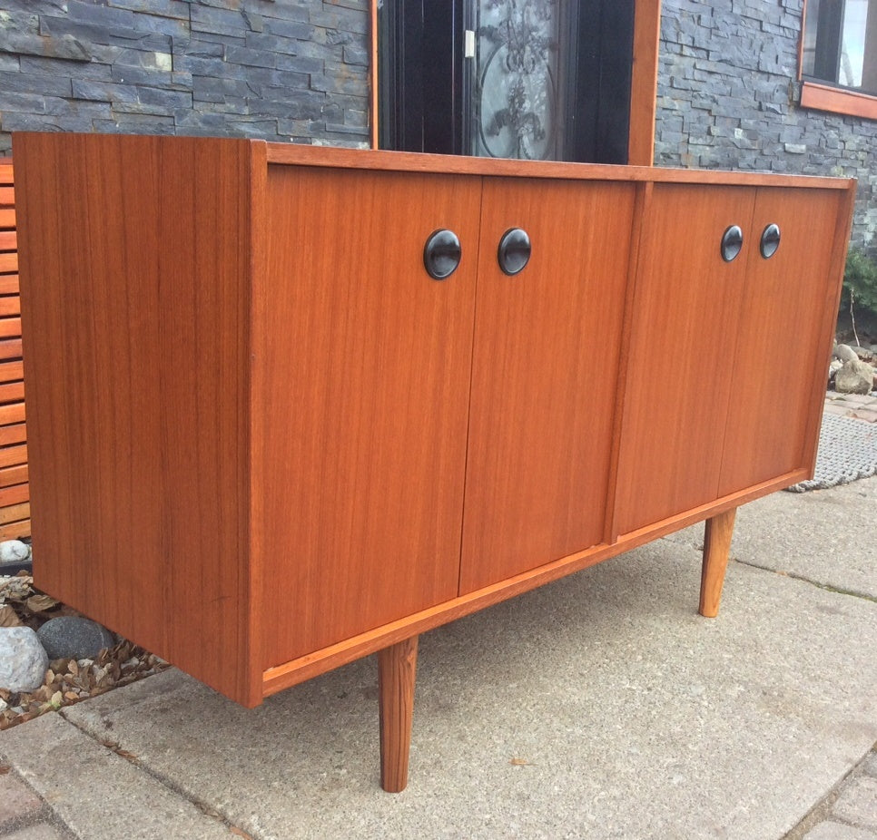 Mid Century Modern Teak Sideboard TV Media  Console RESTORED - Mid Century Modern Toronto