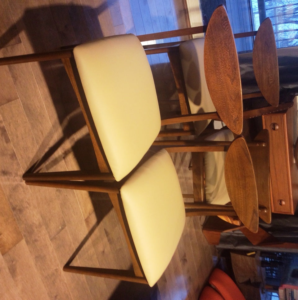 6 Mid Century Modern Walnut Dining Chairs REUPHOLSTERED like NEW - Mid Century Modern Toronto