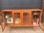 REFINISHED MCM Teak Display Bookcase Records 65