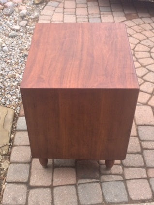 REFINISHED Mid Century Modern Walnut Night Stand - Mid Century Modern Toronto