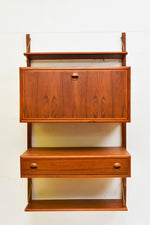 Restored Danish MCM teak modular wall unit with storage and display, PERFECT, CADO style - Mid Century Modern Toronto 4