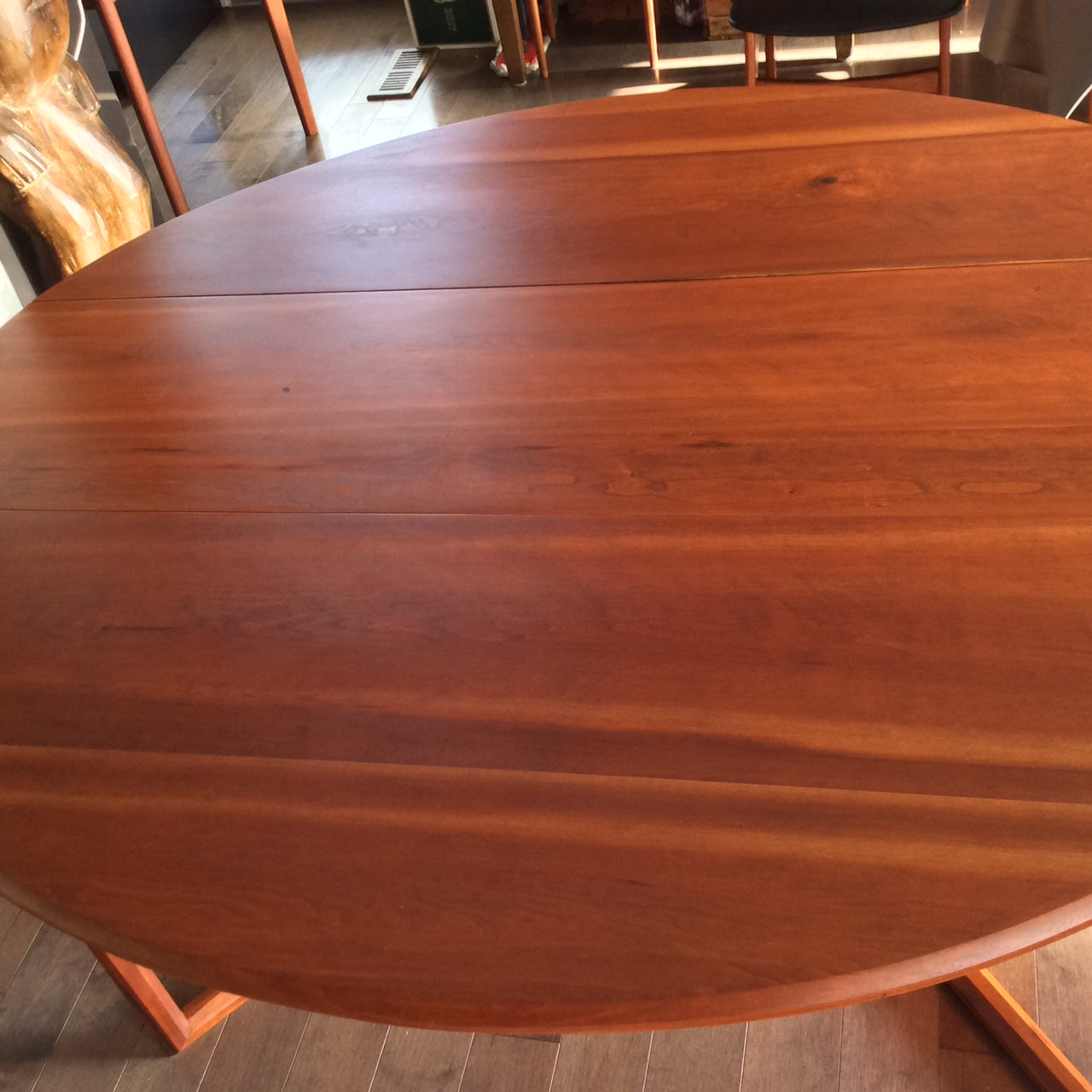 Danish MCM Solid Teak Gate-leg Drop Leaf Dining Table REFINISHED in style of Peter Hvidt and Orla Mølgaard - Mid Century Modern Toronto