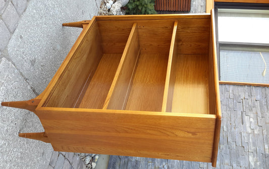 Mid Century Modern Solid Ash Display China Bookcase RESTORED 38" - Mid Century Modern Toronto