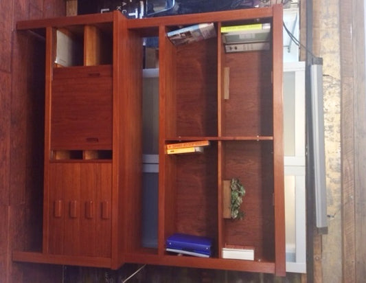 REFINISHED MCM  Teak Credenza with topper Display 65.5"- home office, dining room - Mid Century Modern Toronto