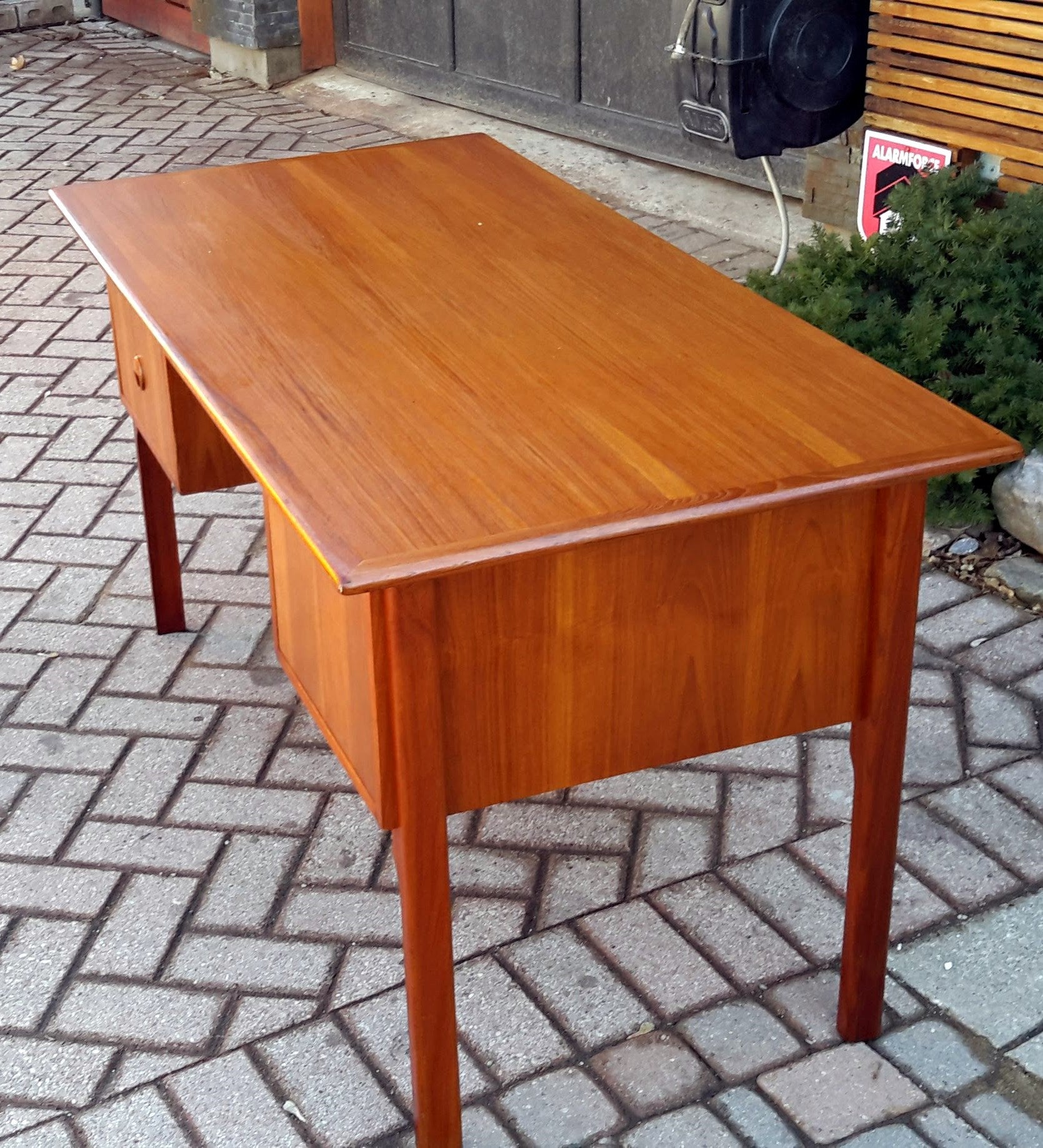 Mid Century Modern Teak Desk REFINISHED Free Standing - Mid Century Modern Toronto