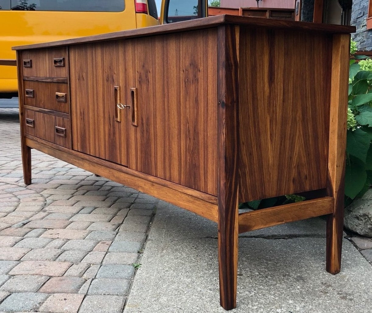 REFINISHED MCM Rosewood Sideboard TV Console 78" perfect - Mid Century Modern Toronto