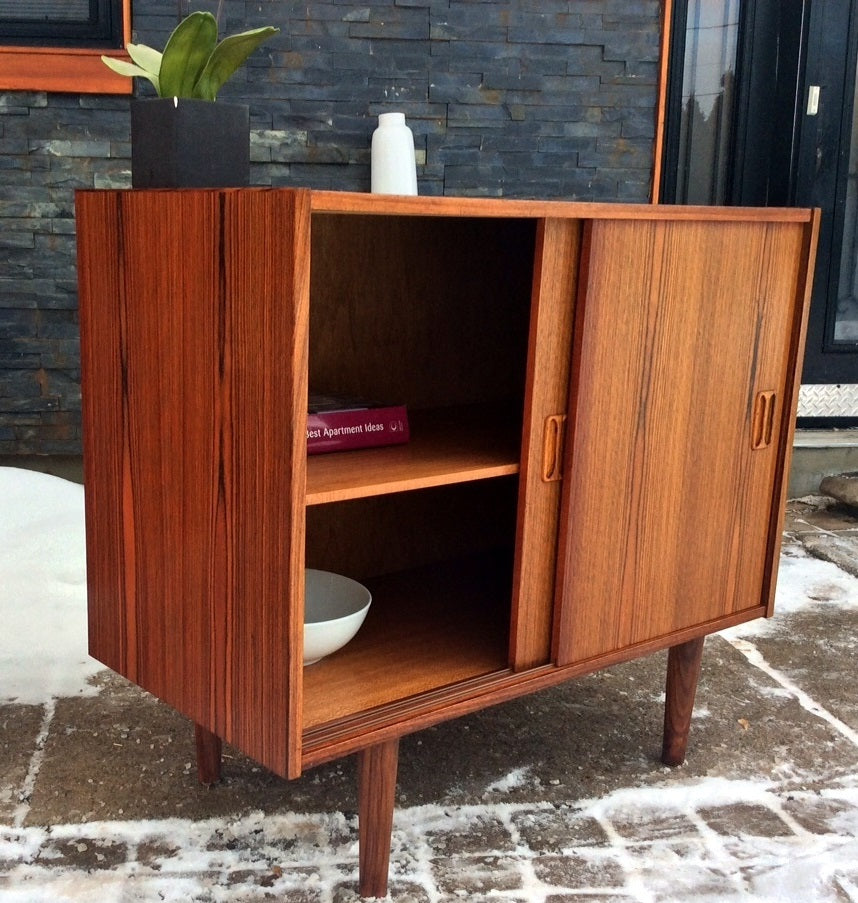 Mid Century Modern Danish Rosewood Sideboard TV Media Record Console 34” Restored - Mid Century Modern Toronto