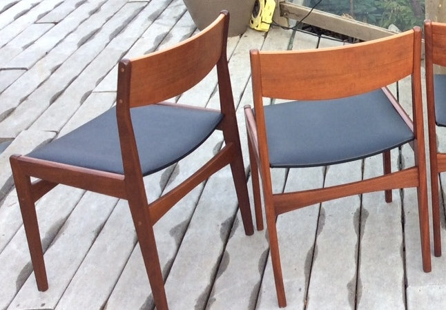 Set of 4 Poul Volther for Frem Rojle Mid Century Modern Teak Dining Chairs REUPHOLSTERED - Mid Century Modern Toronto