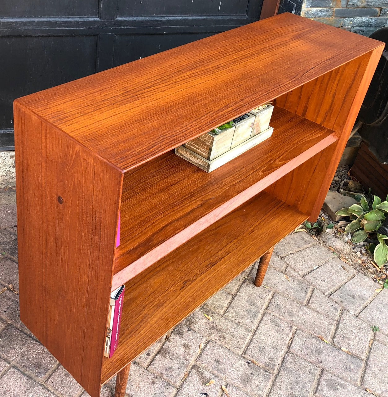 REFINISHED Danish MCM  Teak Display Bookcase Small 39.5" - Mid Century Modern Toronto