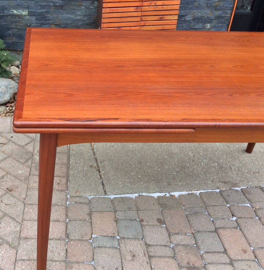 Danish Mid Century Modern Teak Dining Table with 2 hidden leaves - Mid Century Modern Toronto