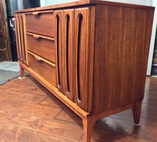 Mid Century Modern Walnut Buffet Sideboard REFINISHED 5 ft - Mid Century Modern Toronto