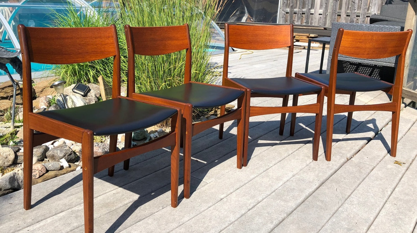 4 Poul Volther for Frem Rojle MCM Teak Chairs REFINISHED like New, each $199 - Mid Century Modern Toronto