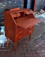 Danish Mid Century Modern Teak Dresser - Vanity or Secretary Desk REFINISHED - Mid Century Modern Toronto 2