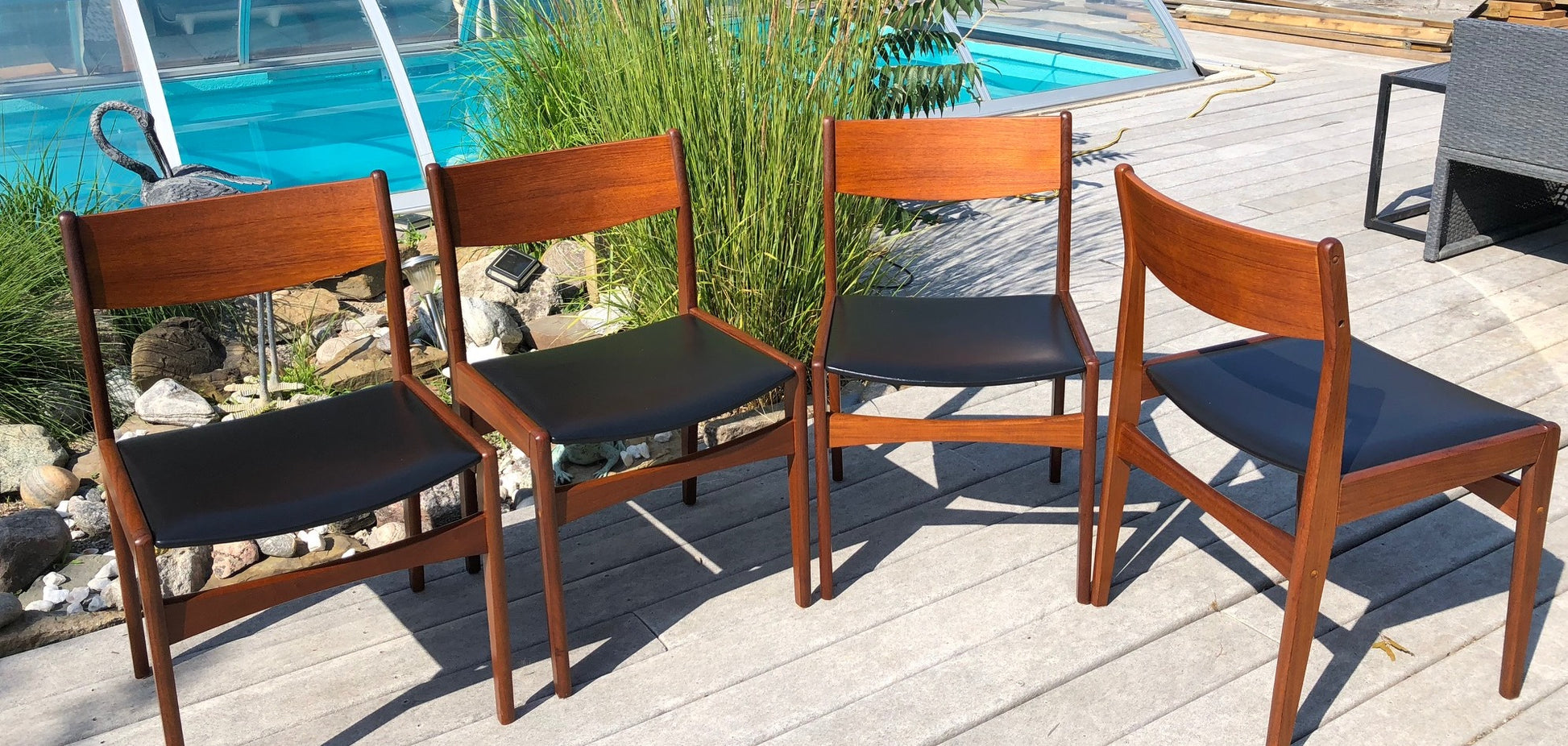 4 Poul Volther for Frem Rojle MCM Teak Chairs REFINISHED like New, each $199 - Mid Century Modern Toronto